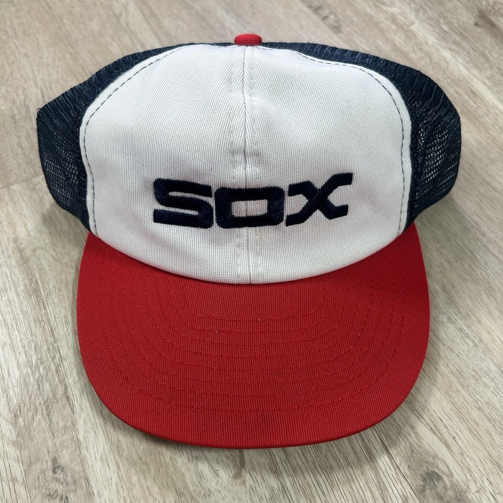 VTG 1984 Chicago White Sox Snapback Hat MLB Baseball Mcdonalds Trucker Cap